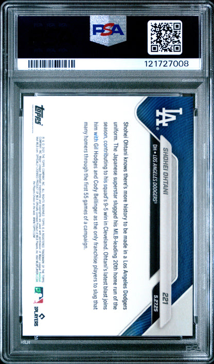 Graded 2025 Topps Now Shohei Ohtani #221 Baseball Card PSA 10 Gem Mint