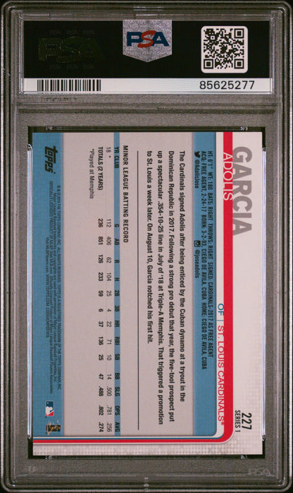 Graded 2019 Topps Adolis Garcia #227 Rookie RC Baseball Card PSA 10 Gem Mint