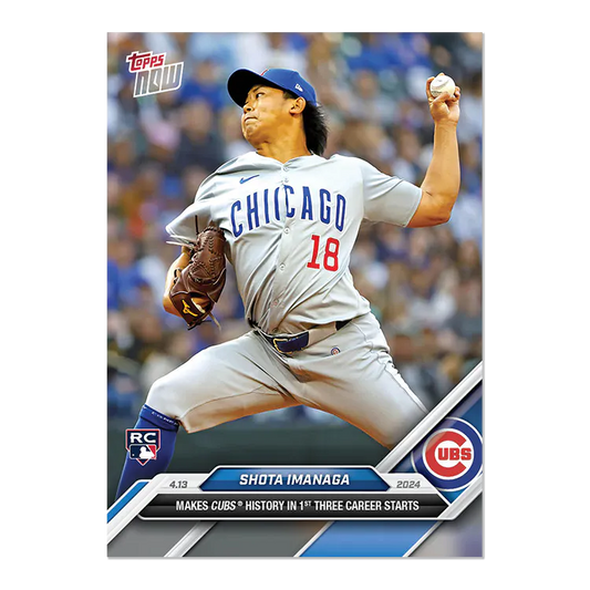 2024 Topps Now Shota Imanaga #72 Rookie RC Baseball Card