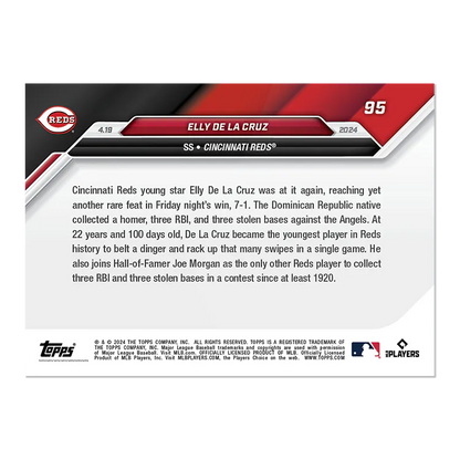 2024 Topps Now Elly De La Cruz #95 Rookie RC Baseball Card