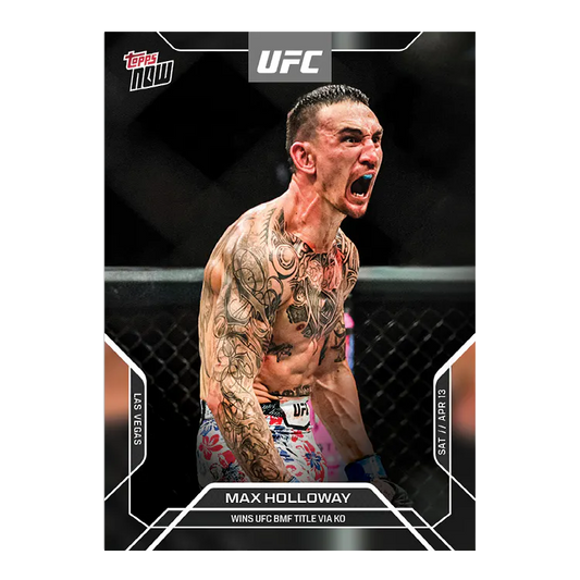 2024 Topps Now Max Holloway #2 BMF Title Knockout MMA UFC Card