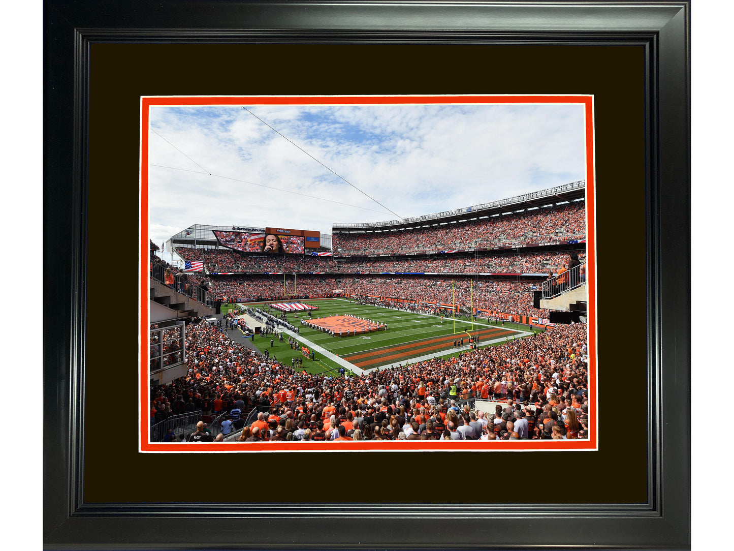 Framed FirstEnergy Stadium Cleveland Browns 11"x14" Football Photo Professionally Matted