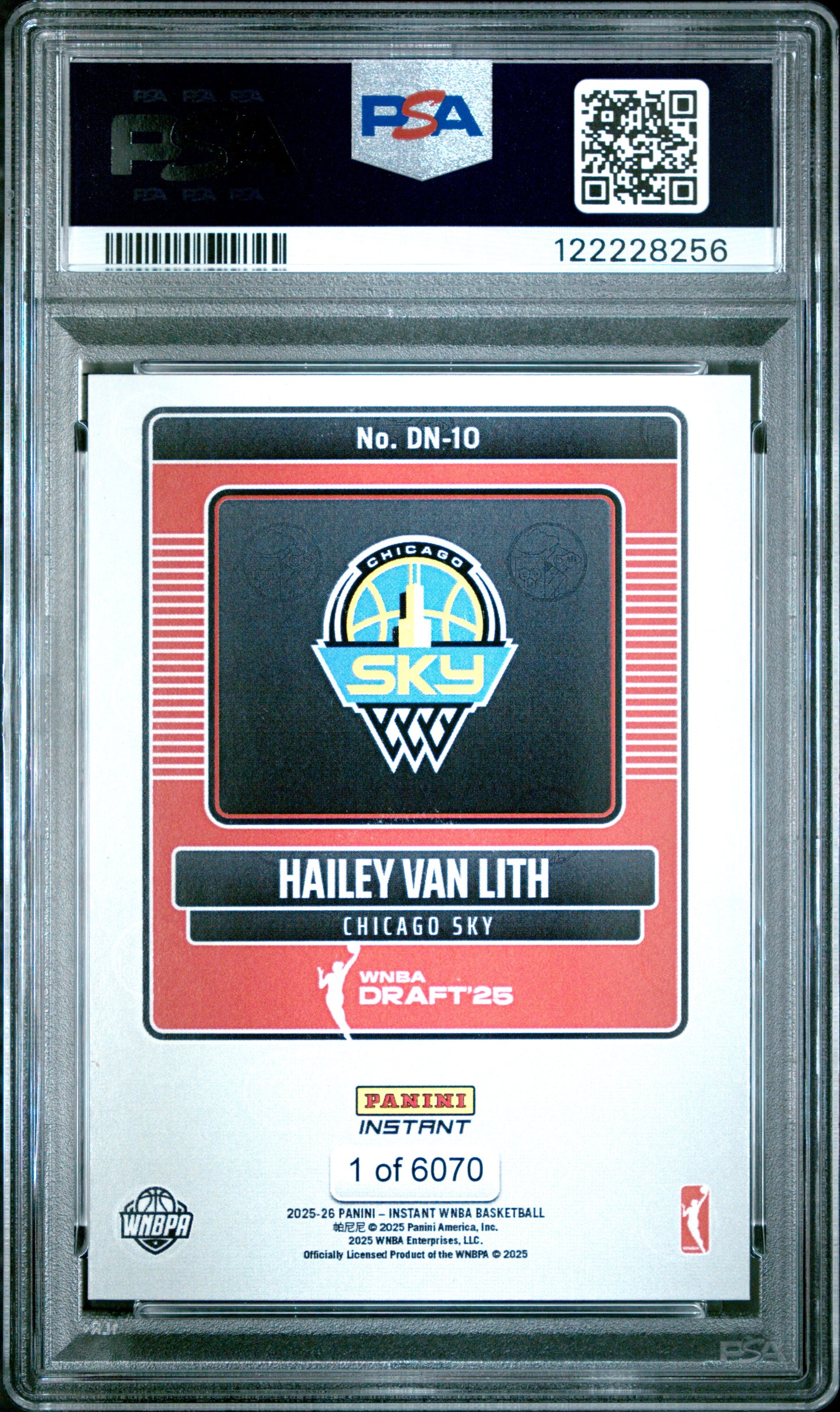 Graded 2025 Panini Instant Hailey Van Lith #DN10 Draft Night Rookie RC Basketball Card PSA 9 Mint