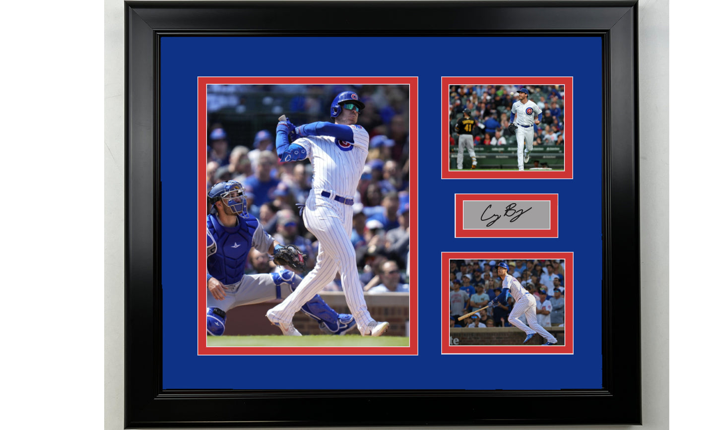 Framed Cody Bellinger Chicago Cubs Facsimile Laser Engraved Signature Baseball 14x11 3 Photo Collage