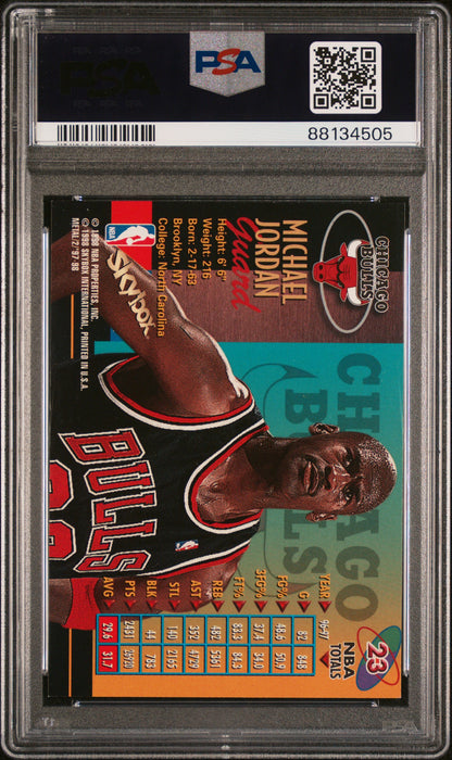 Graded 1997 Skybox Metal Universe Michael Jordan #23 Championship Basketball Card PSA 9 Mint