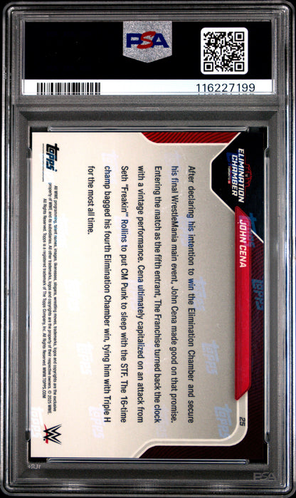 Graded 2025 Topps Now WWE John Cena #25 Wrestling Card PSA 8 Near Mint