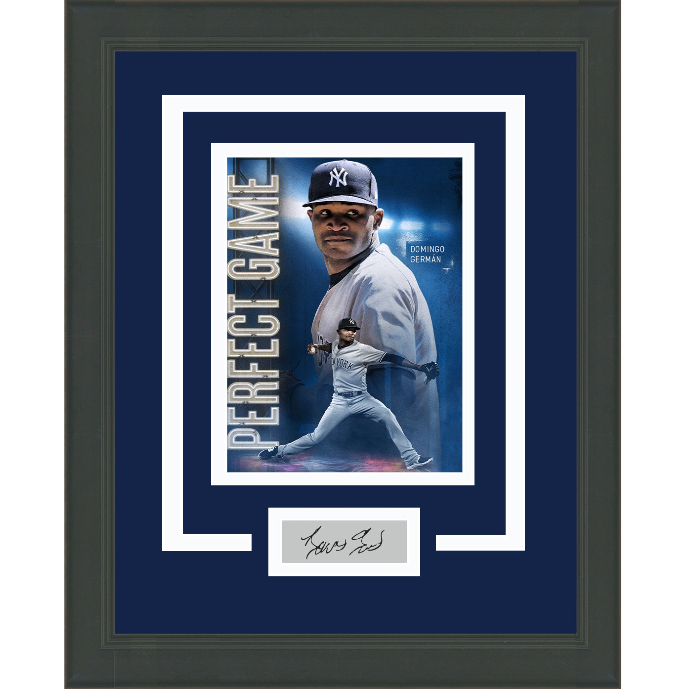 Framed Domingo German Perfect Game Facsimile Laser Engraved Signature Auto New York Yankees 11x14 Baseball Photo