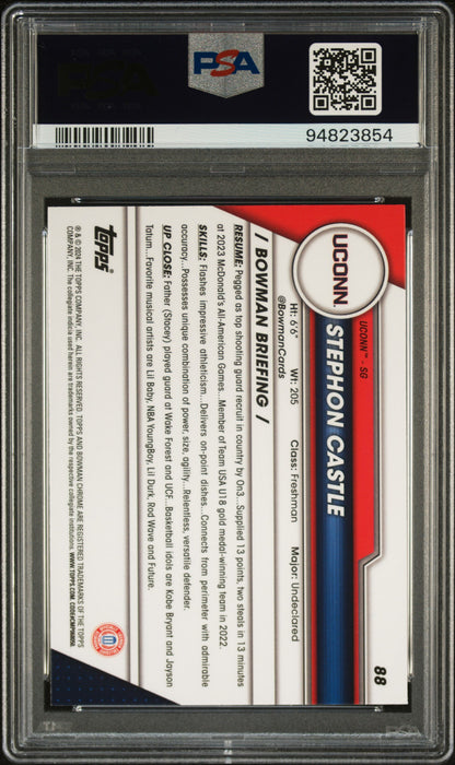 Graded 2023 Topps Bowman U Chrome Stephon Castle #88 Rookie RC Basketball Card PSA 10 Gem Mint