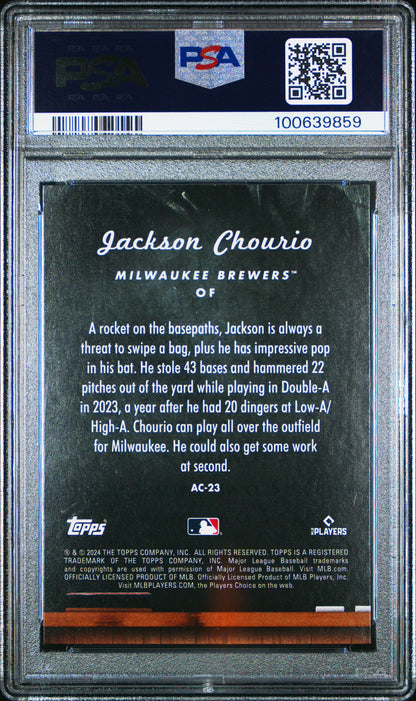 Graded 2024 Topps Update Jackson Chourio #AC23 All Class Rookie RC Baseball Card PSA 10 Gem Mint