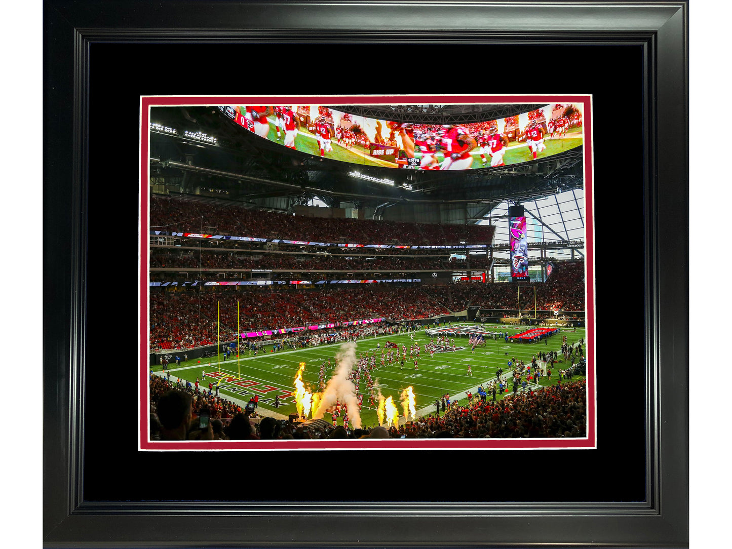 Framed Mercedes-Benz Stadium Atlanta Falcons 11"x14" Football Photo Professionally Matted