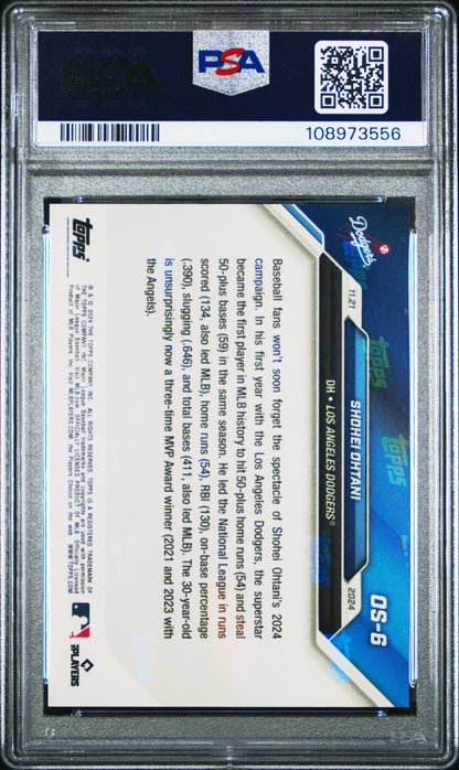 Graded 2024 Topps Now Shohei Ohtani #OS6 Offseason Baseball Card PSA 9 Mint