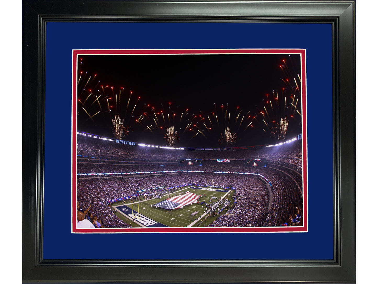Framed MetLife Stadium New York Giants 11"x14" Football Photo Professionally Matted