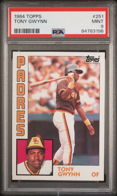 Graded 1984 Topps Tony Gwynn #251 2nd Year Baseball Card PSA 9 Mint