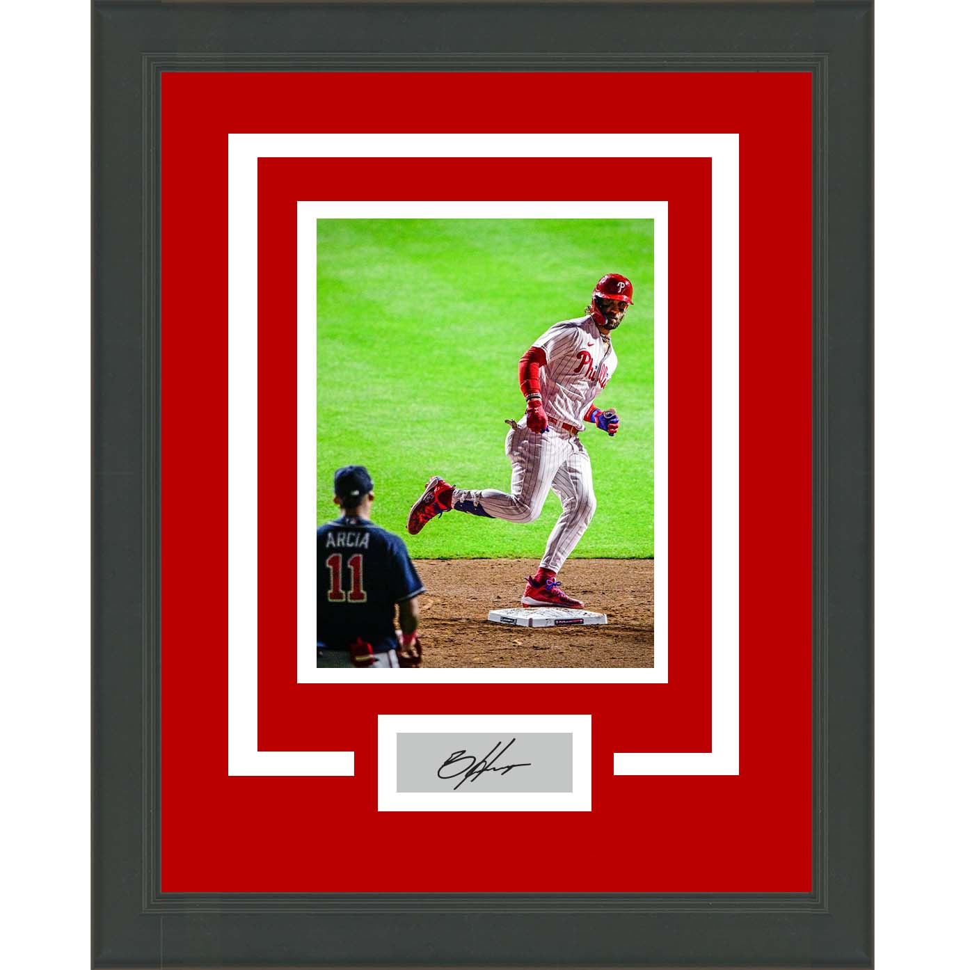 Framed Bryce Harper Stare Down Facsimile Laser Engraved Signature Auto Philadelphia Phillies 11x14 Baseball Photo