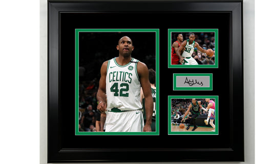 Framed Al Horford Celtics Facsimile Laser Engraved Signature Basketball 14x11 3 Photo Collage