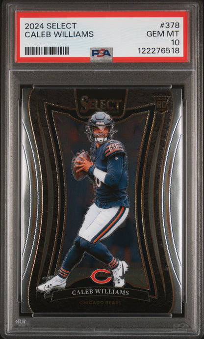 Graded 2024 Panini Select Caleb Williams #378 Rookie RC Football Card PSA 10 Gem Mint