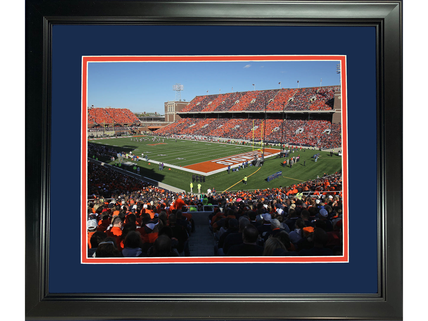 Framed University of Illinois Memorial Stadium Illinois Fighting Illini 11"x14" NCAA Football Photo Professionally Matted