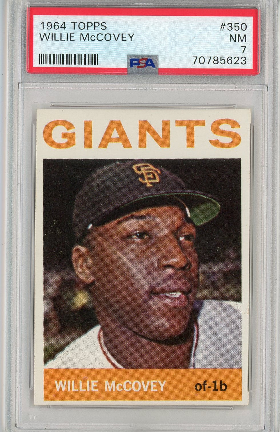 Graded 1964 Topps Willie McCovey #350 Baseball Card PSA 7 Near Mint