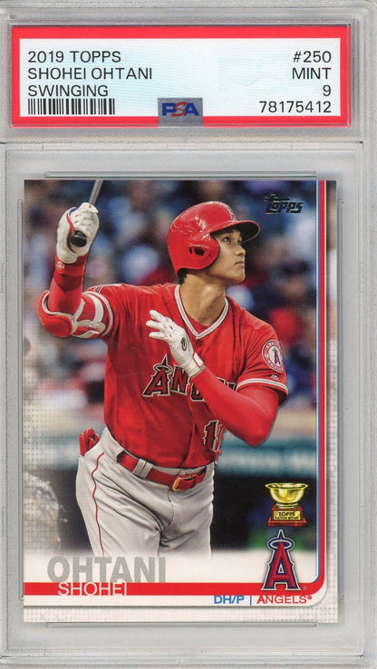 Graded 2019 Topps Shohei Ohtani #250 Swinging Rookie RC Baseball Card PSA 9 Mint