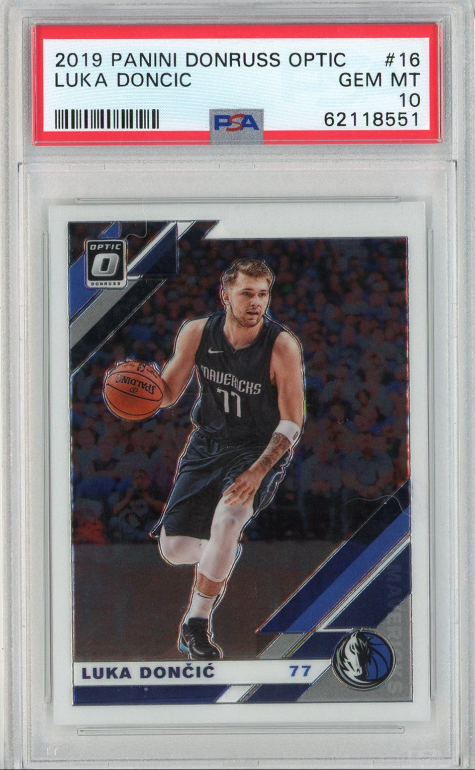 Graded 2019 Panini Donruss Optic Luka Doncic #16 Basketball Card PSA 10 Gem Mint