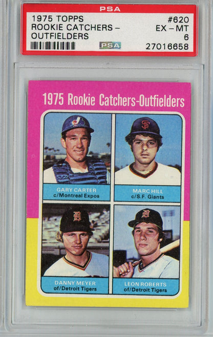 Graded 1975 Topps Gary Carter #620 Rookie RC Baseball Card PSA 6 EX-MT