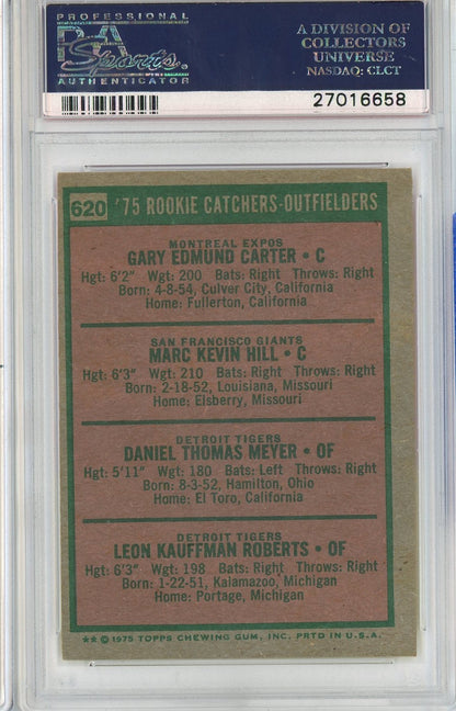 Graded 1975 Topps Gary Carter #620 Rookie RC Baseball Card PSA 6 EX-MT