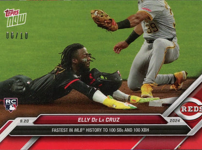 2024 Topps Now Elly De La Cruz #732 Red /10 Cincinnati Reds Rookie RC Baseball Card