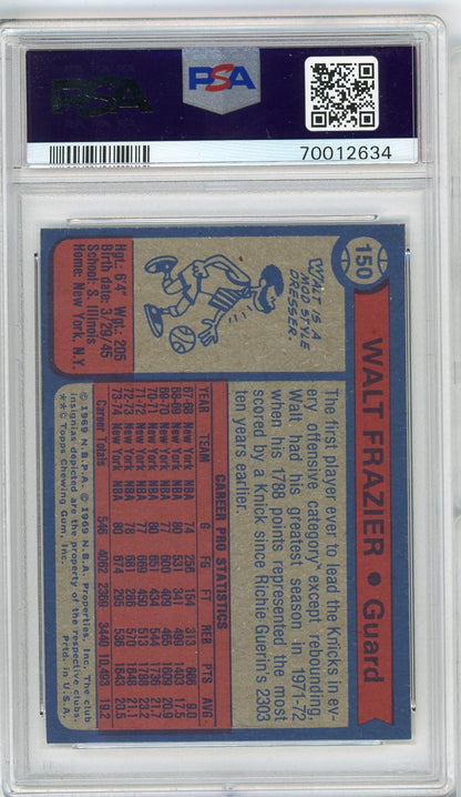 Graded 1974 Topps Walt Frazier #150 Basketball Card PSA 8 NM-MT