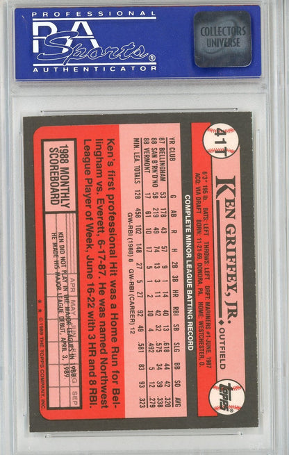 Graded 1989 Topps Traded Ken Griffey, Jr. #41T Rookie RC Baseball Card PSA 8 NM-MT