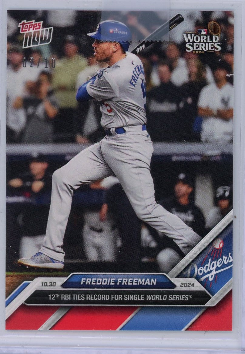 2024 Topps Now Freddie Freeman #880 Red /10 Los Angeles Dodgers Baseball Card