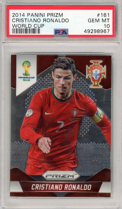 Graded 2014 Panini Prizm Cristiano Ronaldo #161 World Cup Soccer Card PSA 10 Gem Mint