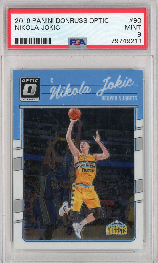 Graded 2016 Panini Donruss Optic Nikola Jokic #90 Basketball Card PSA 9 Mint