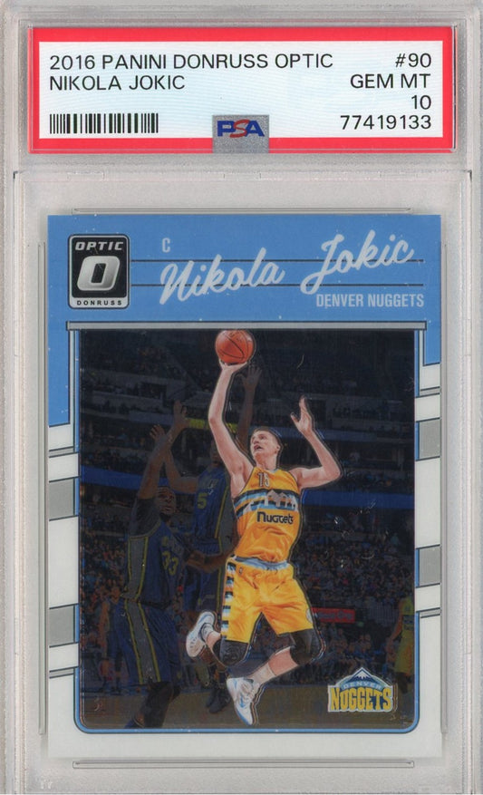 Graded 2016 Panini Donruss Optic Nikola Jokic #90 Basketball Card PSA 10 Gem Mint