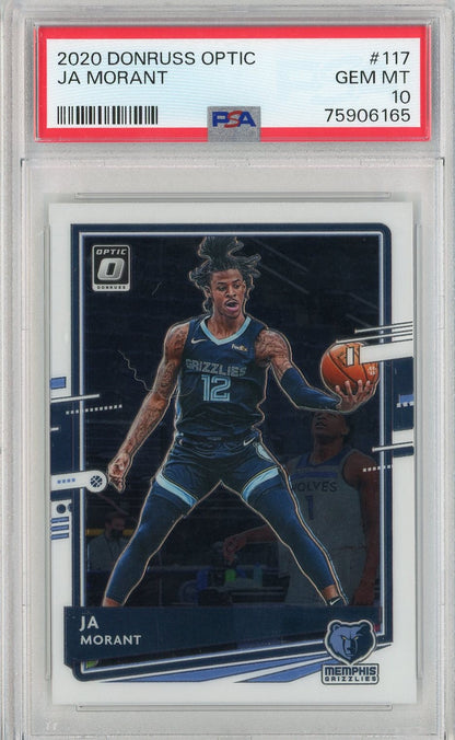 Graded 2020 Donruss Optic Ja Morant #117 Basketball Card PSA 10 Gem Mint