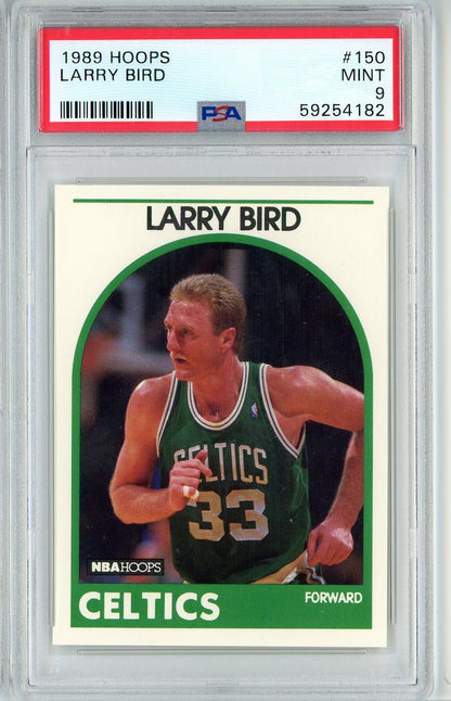 Graded 1989 Hoops Larry Bird #150 Basketball Card PSA 9 Mint