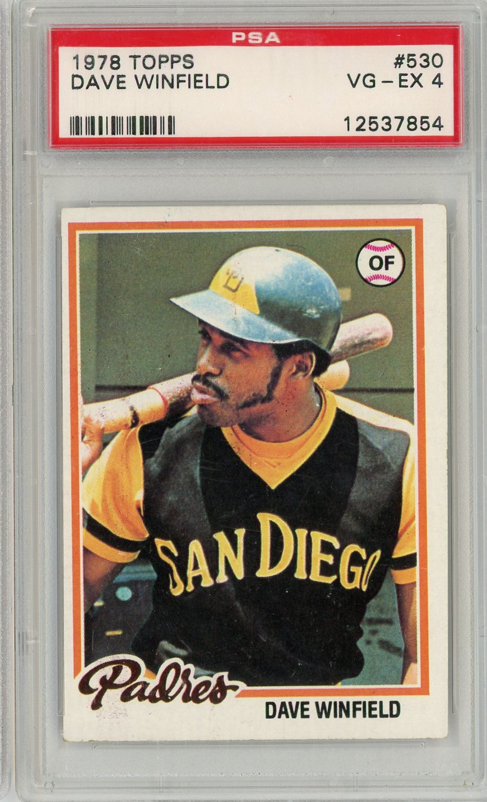 Graded 1978 Topps Dave Winfield #530 Baseball Card PSA 4 VG-EX