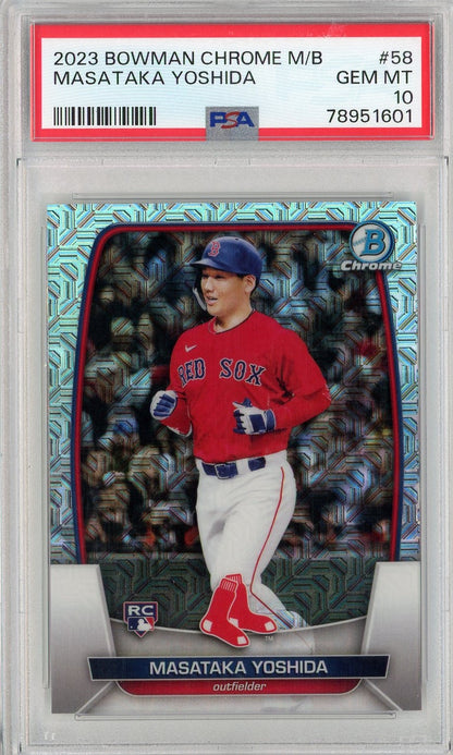 Graded 2023 Bowman Chrome M/B Masataka Yoshida #58 Rookie RC Baseball Card PSA 10 Gem Mint