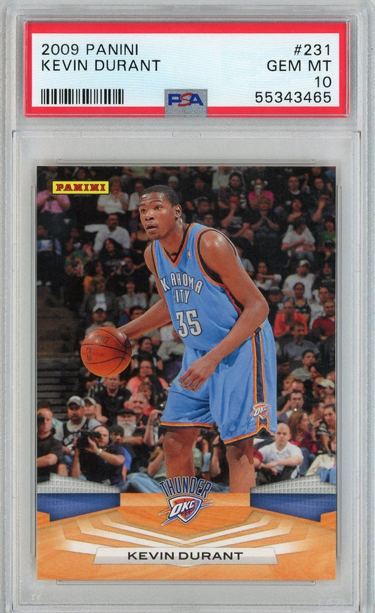 Graded 2009 Panini Kevin Durant #231 Basketball Card PSA 10 Gem Mint