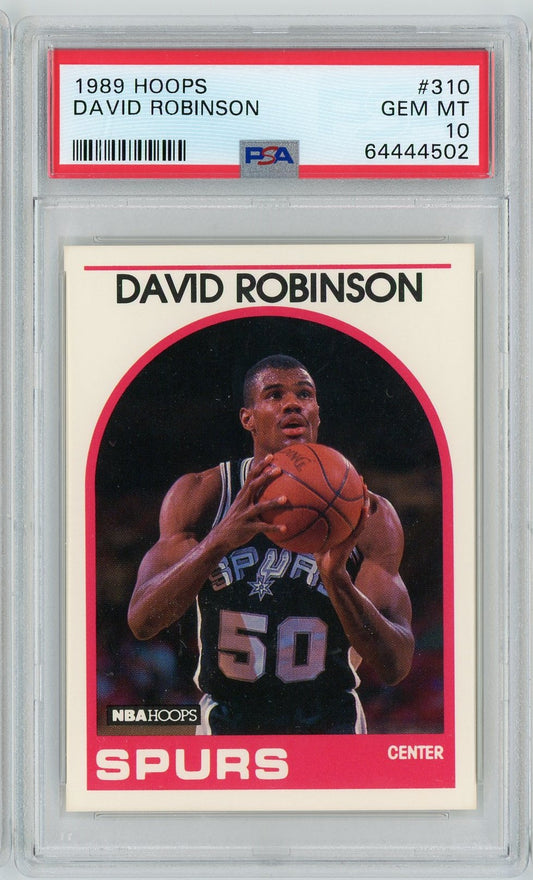 Graded 1989 Hoops David Robinson #310 Rookie RC Basketball Card PSA 10 Gem Mint