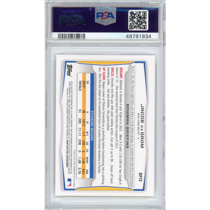 Graded 2014 Topps Bowman Prospects Jacob DeGrom #BP73 Rookie RC Baseball Card PSA 10 Gem Mint