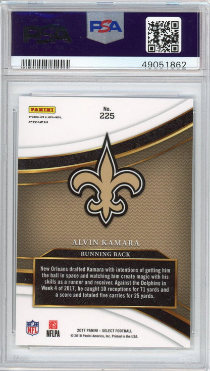 Graded 2017 Panini Select Alvin Kamara #225 Rookie RC Football Card PSA 10 Gem Mint