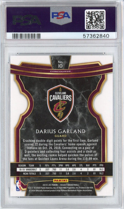 Graded 2019-20 Panini Select Darius Garland #10 Rookie RC Basketball Card PSA 10 Gem Mint