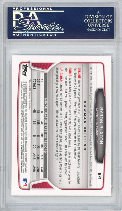 Graded 2013 Bowman Prospect Byron Buxton #BP1 Rookie RC Baseball Card PSA 10 Gem Mint