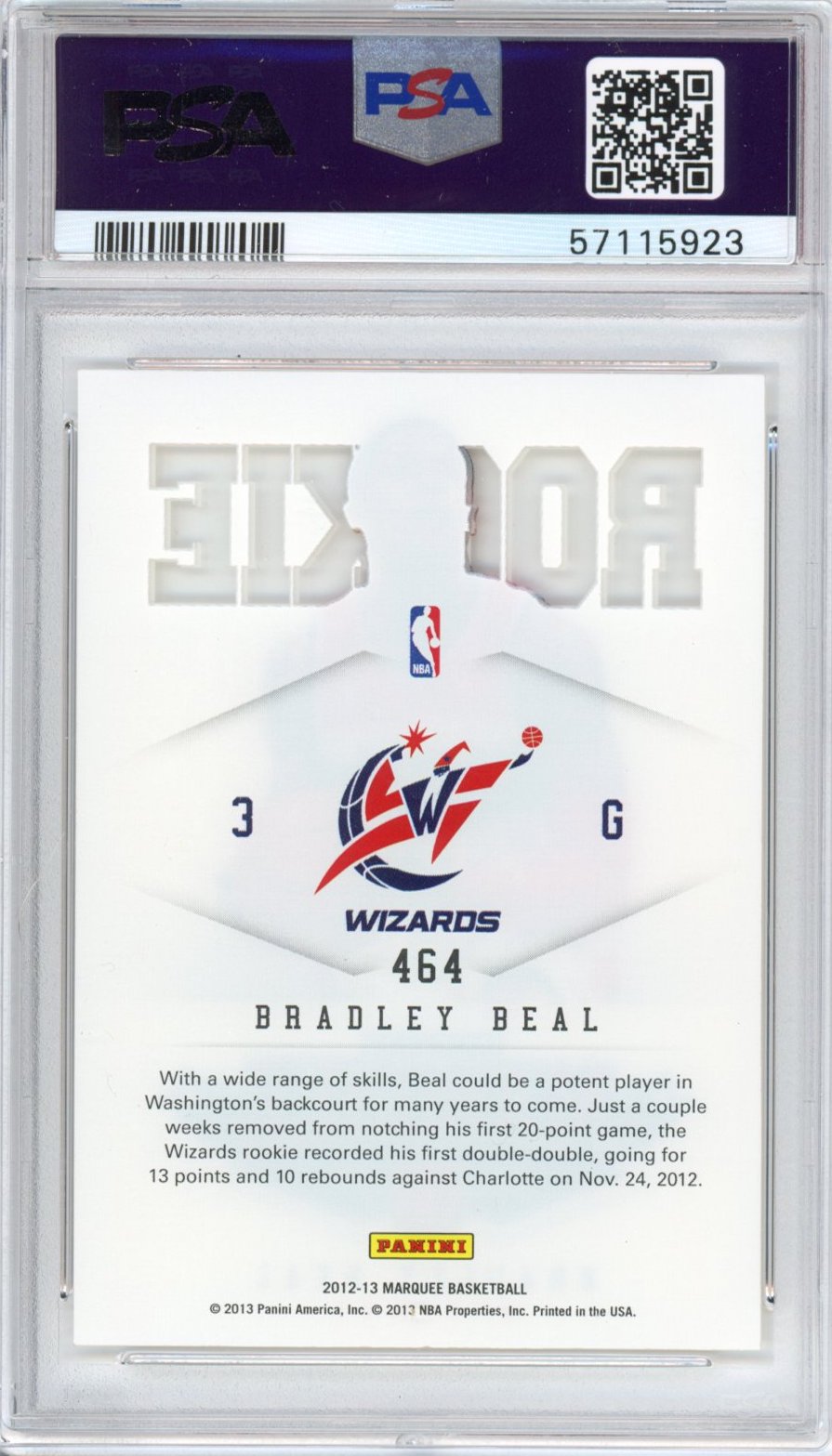 Graded 2012-13 Panini Marquee Bradley Beal #464 Rookie RC Basketball Card PSA 10 Gem Mint
