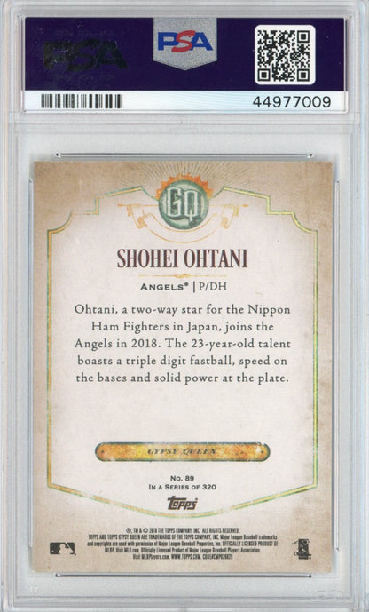 Graded 2018 Topps Gypsy Queen Shohei Ohtani #89 Rookie RC Baseball Card PSA 10 Gem Mint