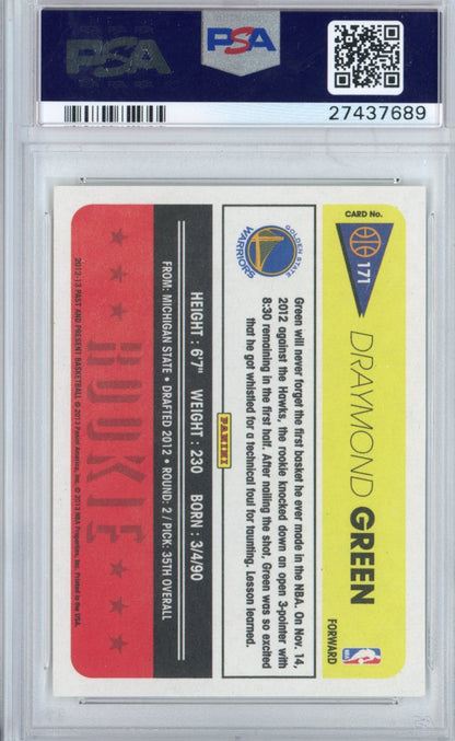 Graded 2012-13 Panini Past & Present Draymond Green #171 Rookie RC Basketball Card PSA 10 Gem Mint
