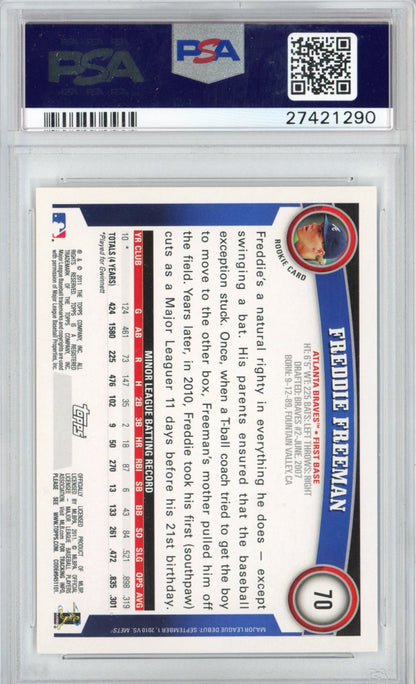 Graded 2011 Topps Opening Day Freddie Freeman #70 Rookie RC Baseball Card PSA 10 Gem Mint