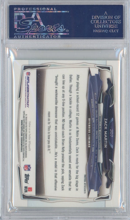 Graded 2016 Topps Chrome Zack Martin #207 Rookie RC Football Card PSA 10 Gem Mint
