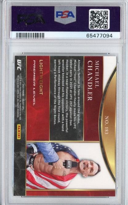Graded 2021 Panini Select Michael Chandler #183 Premier Level Rookie RC UFC MMA Card PSA 10 Gem Mint