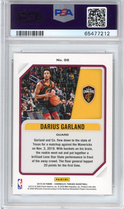 Graded 2019-20 Panini Chronicles Darius Garland #98 Teal Rookie RC Basketball Card PSA 10 Gem Mint